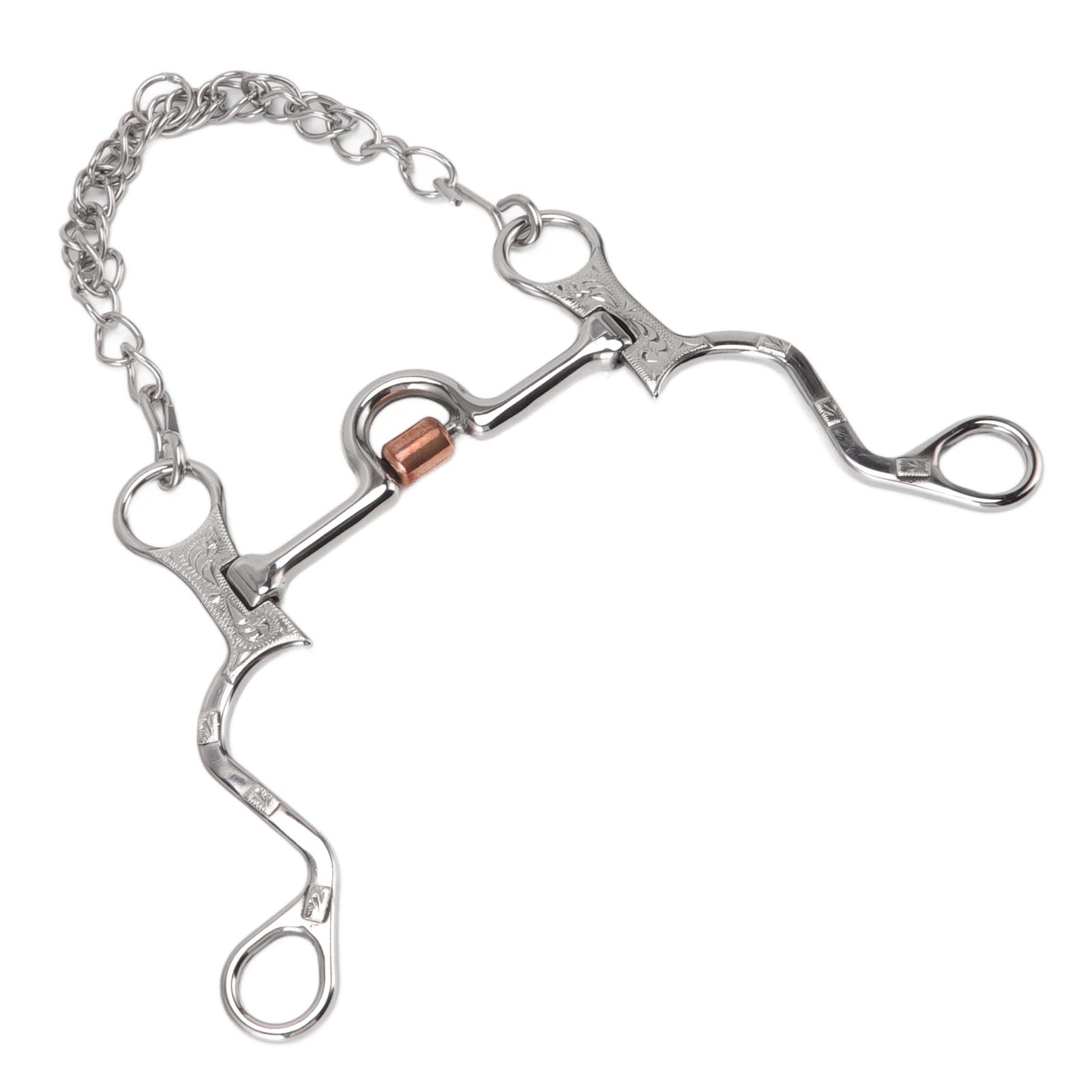 120mm Horse Mouth Snaffle with Chain Stainless Steel Horse Bit for Equestrian Training Equipment - view 5