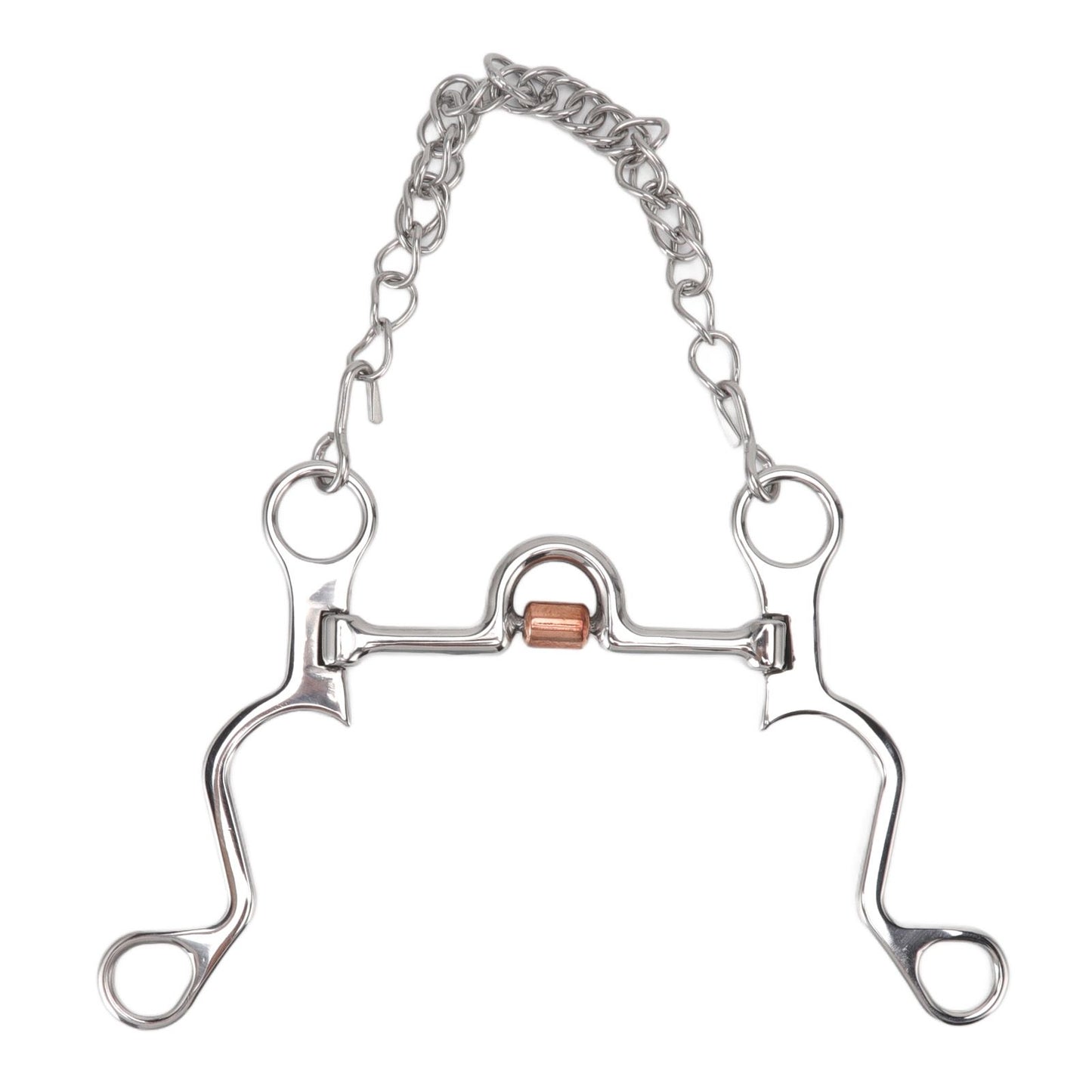 120mm Horse Mouth Snaffle with Chain Stainless Steel Horse Bit for Equestrian Training Equipment - view 7