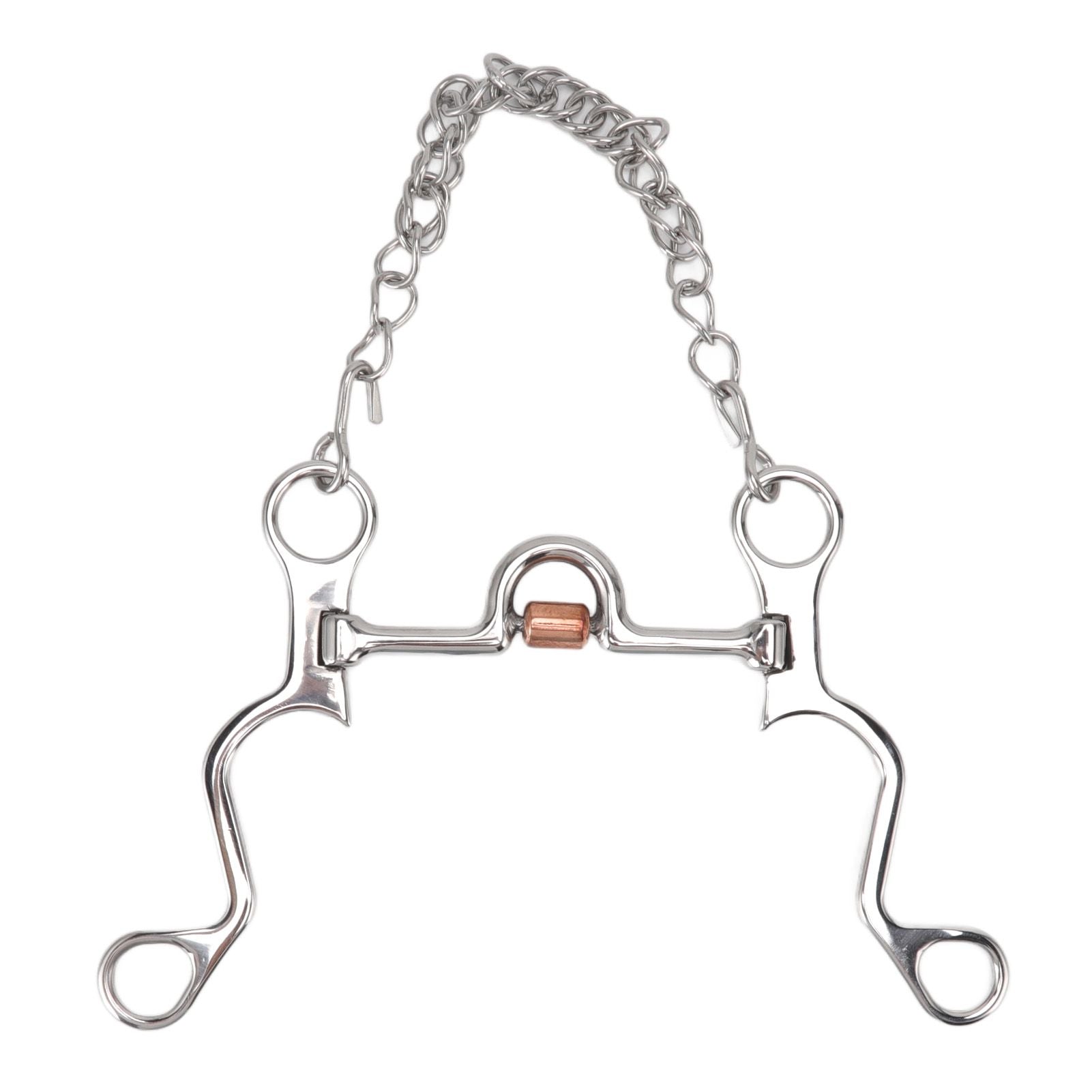 120mm Horse Mouth Snaffle with Chain Stainless Steel Horse Bit for Equestrian Training Equipment - view 7