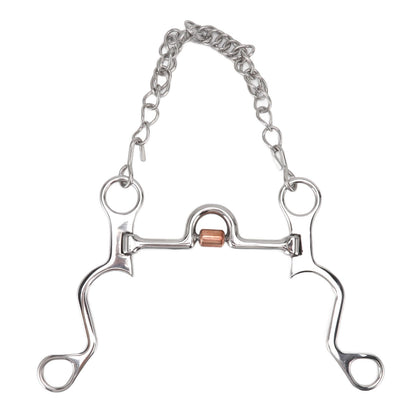 120mm Horse Mouth Snaffle with Chain Stainless Steel Horse Bit for Equestrian Training Equipment - view 7