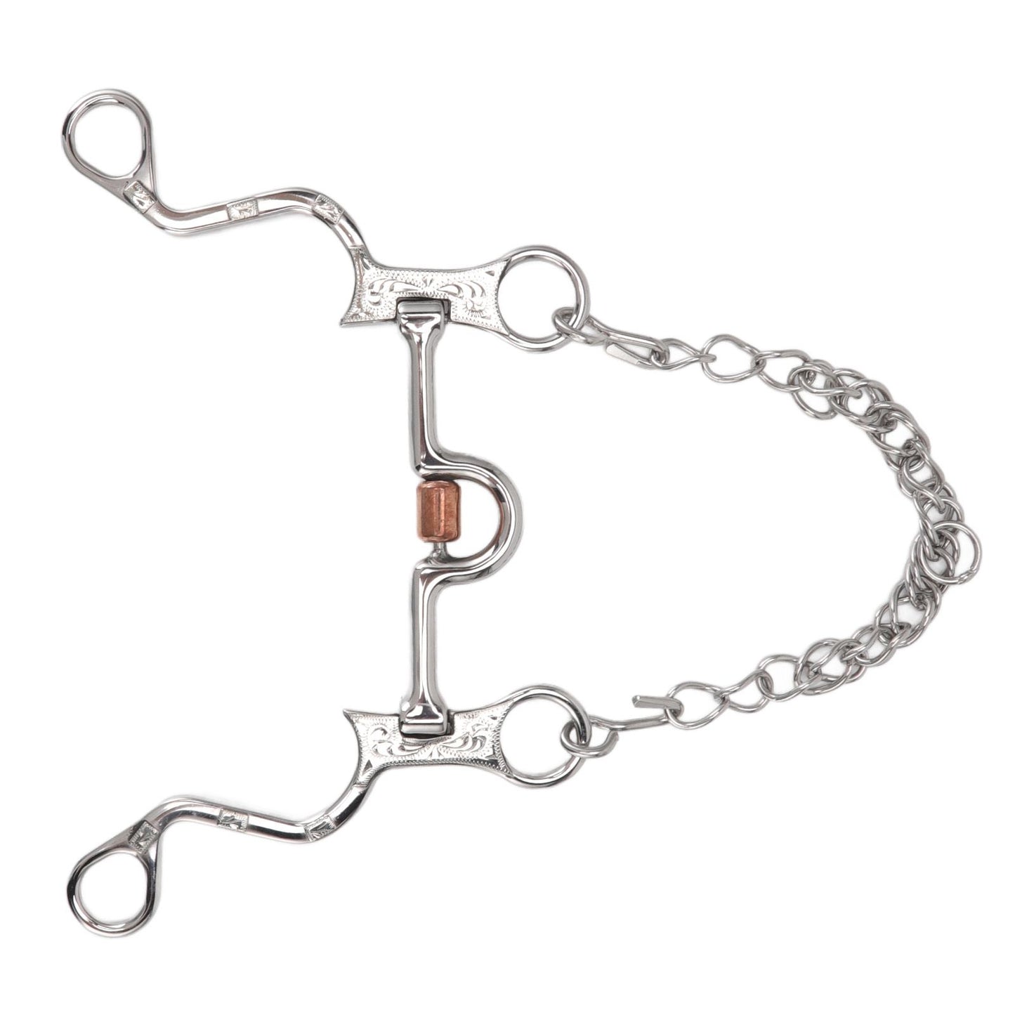 120mm Horse Mouth Snaffle with Chain Stainless Steel Horse Bit for Equestrian Training Equipment - view 8