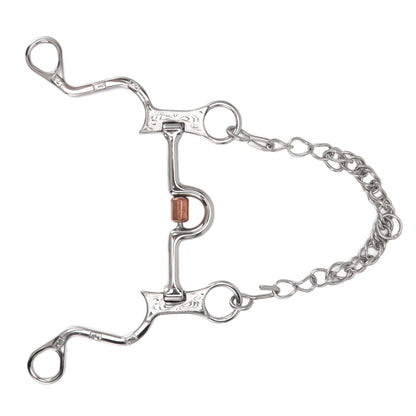 120mm Horse Mouth Snaffle with Chain Stainless Steel Horse Bit for Equestrian Training Equipment - view 8