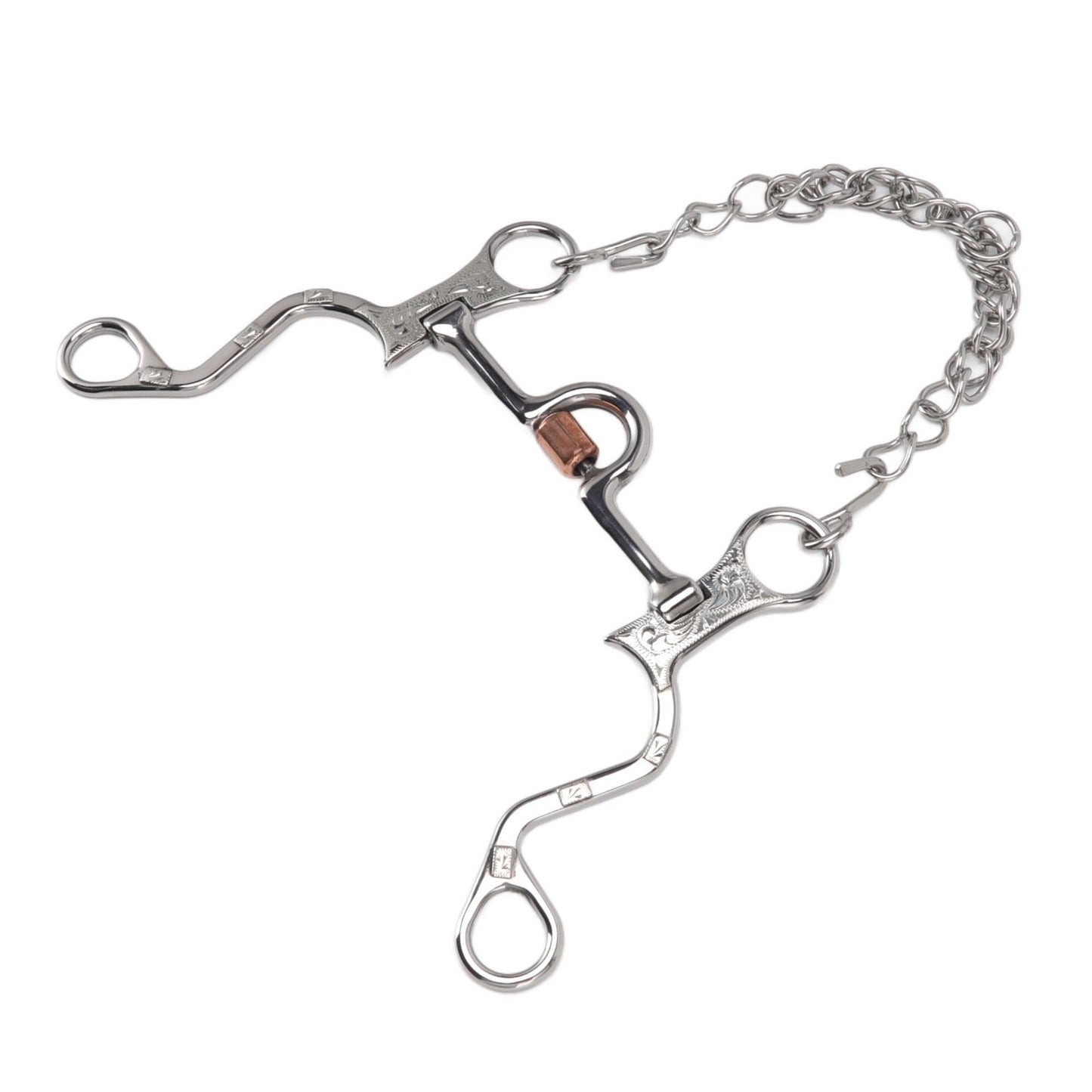 120mm Horse Mouth Snaffle with Chain Stainless Steel Horse Bit for Equestrian Training Equipment - view 9