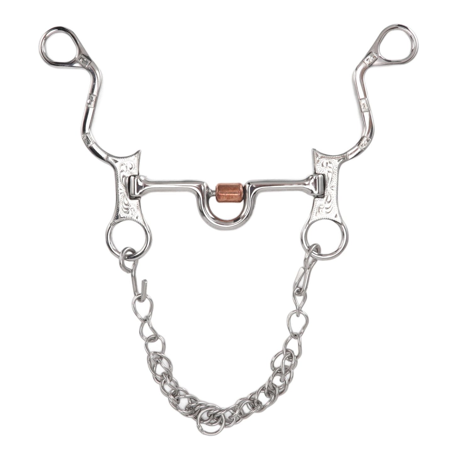 120mm Horse Mouth Snaffle with Chain Stainless Steel Horse Bit for Equestrian Training Equipment - view 10