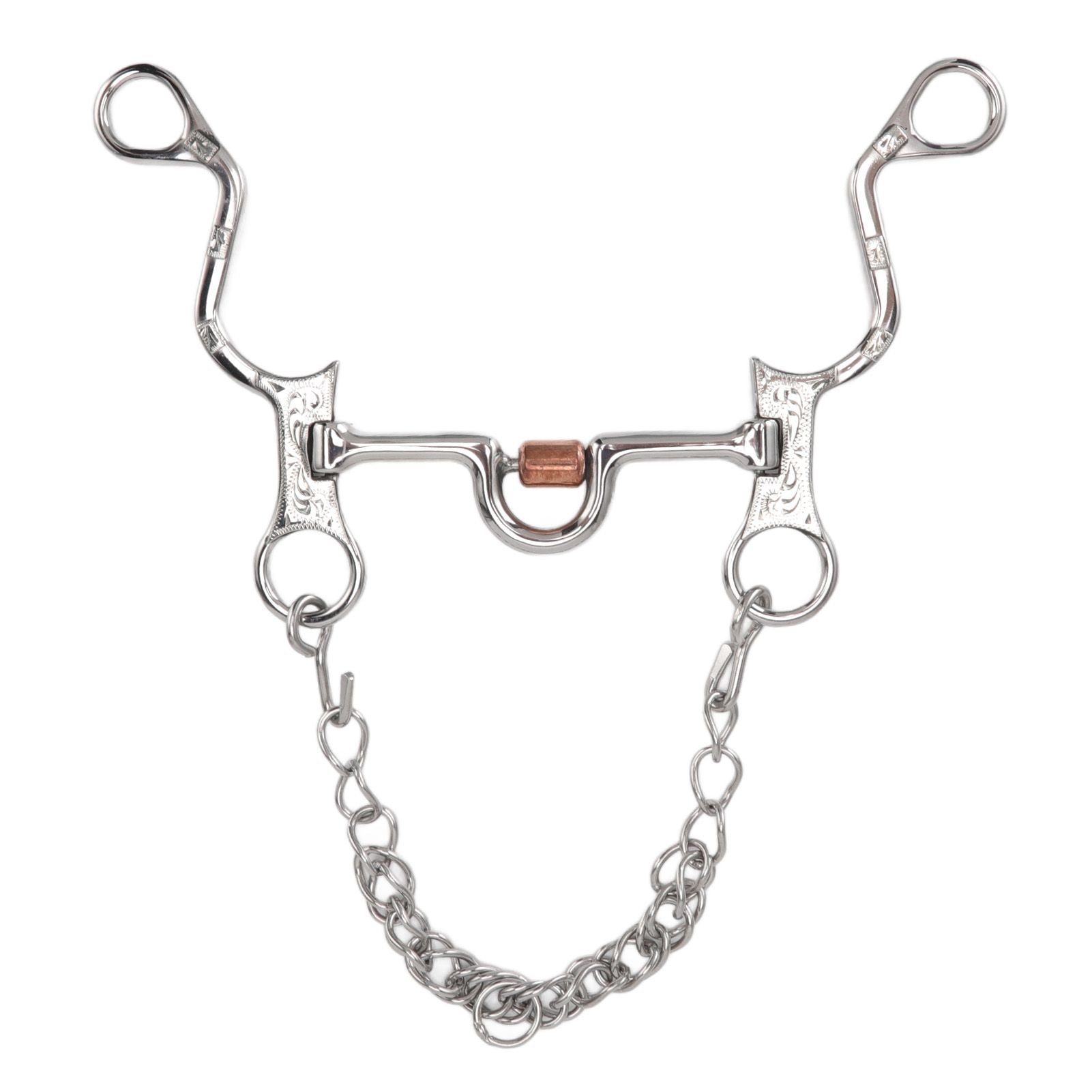 120mm Horse Mouth Snaffle with Chain Stainless Steel Horse Bit for Equestrian Training Equipment - view 10