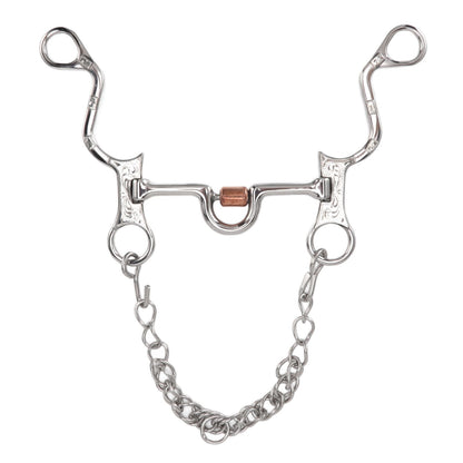 120mm Horse Mouth Snaffle with Chain Stainless Steel Horse Bit for Equestrian Training Equipment - view 10