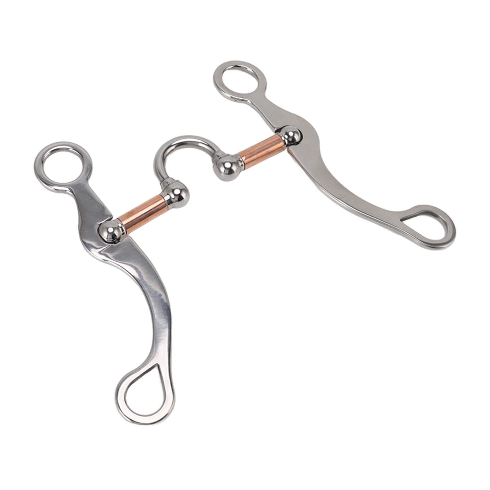 Horse Snaffle Bit Stainless Steel Rose Gold Plated Horse Gag Loose Ring Outdoor Garden Cultivation Horse Mouth Bit - view 4