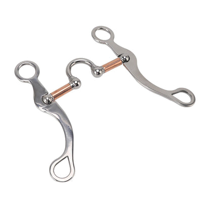 Horse Snaffle Bit Stainless Steel Rose Gold Plated Horse Gag Loose Ring Outdoor Garden Cultivation Horse Mouth Bit - view 4