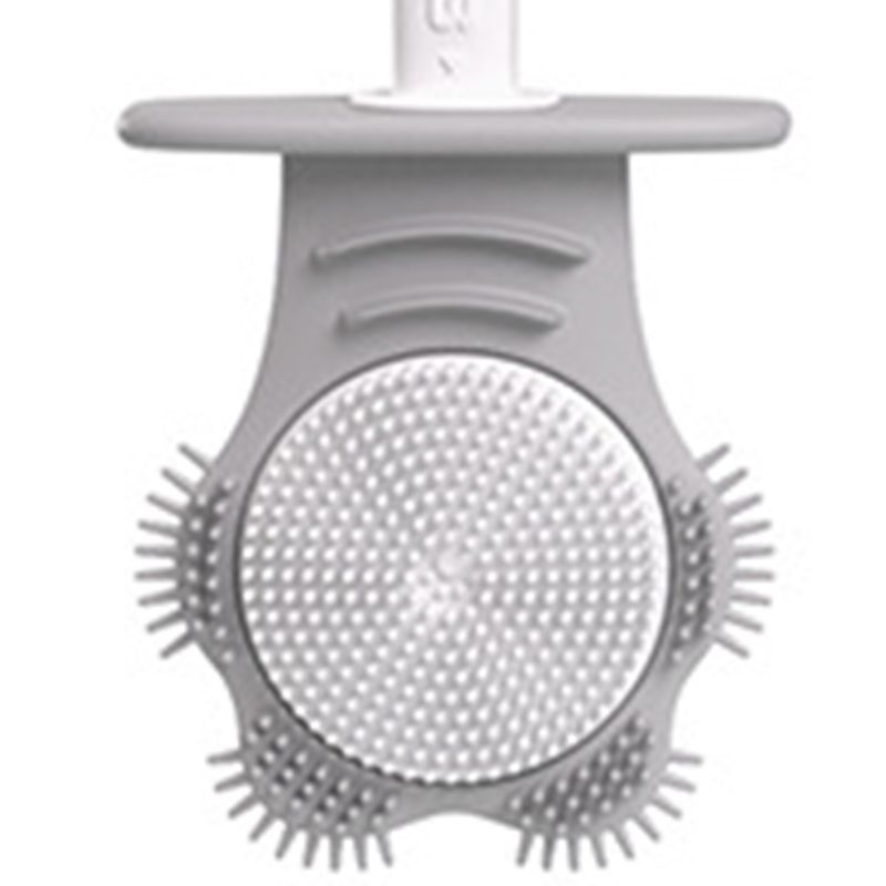 Toilet Brush Dual Color Double Sided Plastic with Detachable Handle Cat Claw Shaped Toilet Cleaning Tool for Home White - view 2