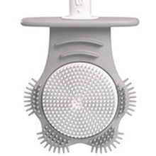 Toilet Brush Dual Color Double Sided Plastic with Detachable Handle Cat Claw Shaped Toilet Cleaning Tool for Home White - view 2