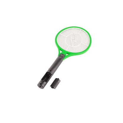 Electric Fly Swatter Racket Professional Triple Layer Large Mesh Safety Mosquito Bat for Home Camping Outdoor Green - view 5