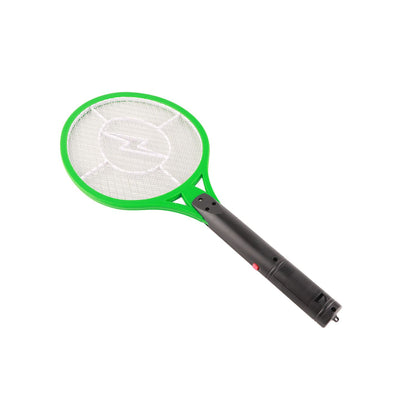 Electric Fly Swatter Racket Professional Triple Layer Large Mesh Safety Mosquito Bat for Home Camping Outdoor Green - view 6