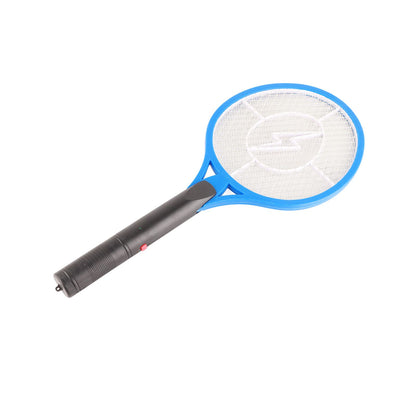 Electric Fly Swatter Racket Professional Triple Layer Large Mesh Safety Mosquito Bat for Home Camping Outdoor Blue - view 7