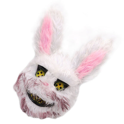 Halloween Spooky Plush Mask Lifelike Appearance Appropriate Size Halloween Props for Horror Themed Parties Rabbit 26x34cm - view 3