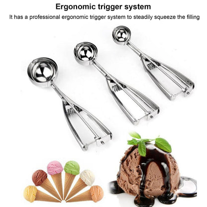 Stainless Steel Ice Cream Scoop Manual Ice Cream Ball Digger Scoop Kitchen Accessories 6cm/2.4in - view 4
