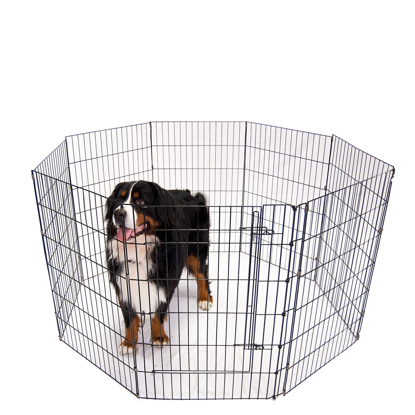 4Paws 8 Panel Playpen Puppy Exercise Fence Cage Enclosure Pets Black All Sizes - 24" - Black - view 6
