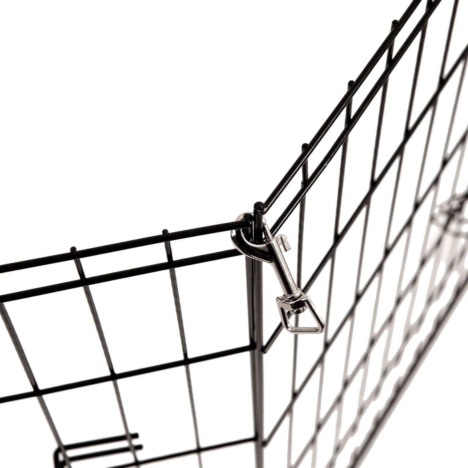 4Paws 8 Panel Playpen Puppy Exercise Fence Cage Enclosure Pets Black All Sizes - 24" - Black - view 8