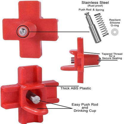 Cheeky Chooka Horizontal Poultry Water Nipple 5Pk - view 3