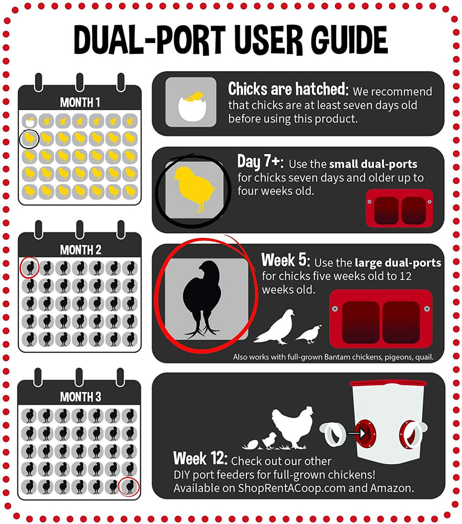 Cheeky Chooka Dual Chick Feeder Port Kit - view 3