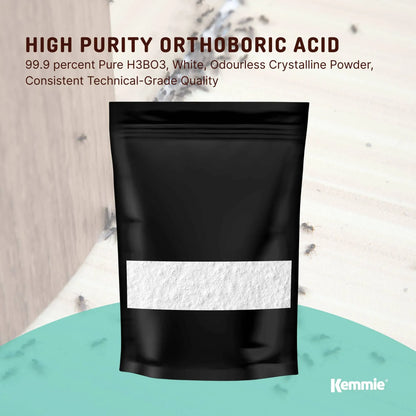 Kemmie 400g Boric Acid Powder 99.9% Pure - Soluble Orthoboric Acid H3BO3 - view 2