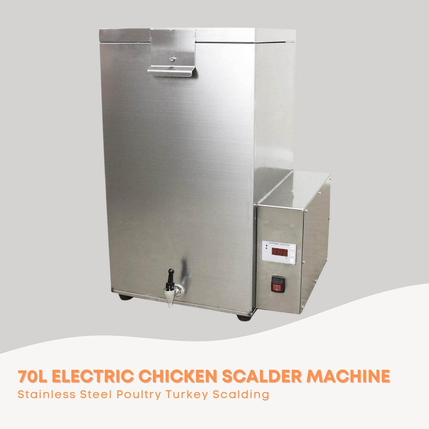 70L Electric Chicken Scalder Machine - Stainless Steel Poultry Turkey Scalding - view 3