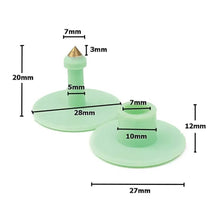 100x Cattle Ear Tags Set - Round Green Blank Pig Sheep Goat Cow Livestock Label - view 2