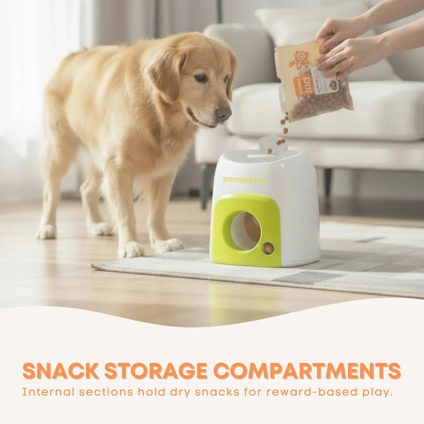 AFP Interactive Treat Reward Dog Toy - Enrichment Play Ball Drop Snack Dispenser - view 4