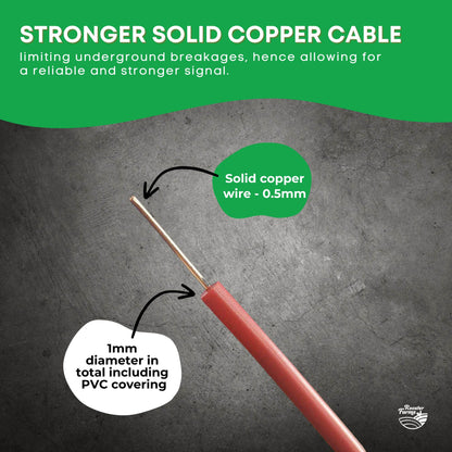 300m Boundary Wire - Solid Copper Dog Fence Underground Invisible Red Cable - view 4