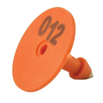 1-100 Cattle Number Ear Tag Set - Round Orange Pig Sheep Goat Livestock Label - view 2