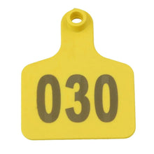1-100 Cattle Number Ear Tags 5x4cm Set - Small Yellow Pig Goat Livestock Label - view 2