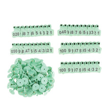1-100 Cattle Number Ear Tag 6x7cm Set - Medium Green Sheep Livestock Label - view 2