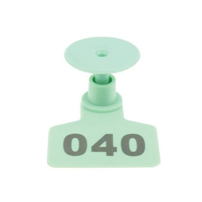1-100 Cattle Number Ear Tag 6x7cm Set - Medium Green Sheep Livestock Label - view 4