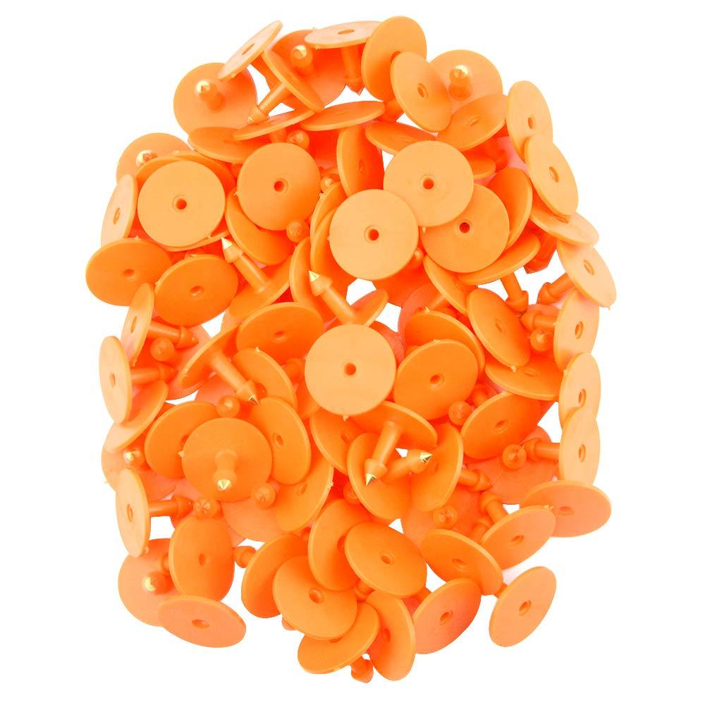 1-100 Cattle Number Ear Tag 6x7cm Set - Medium Orange Cow Sheep Livestock Label - view 3