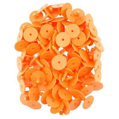 1-100 Cattle Number Ear Tag 6x7cm Set - Medium Orange Cow Sheep Livestock Label - view 3