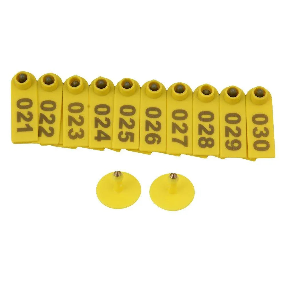 1-100 Cattle Number Ear Tag 5x2cm Set - Yellow Small Pig Sheep Livestock Label - view 2