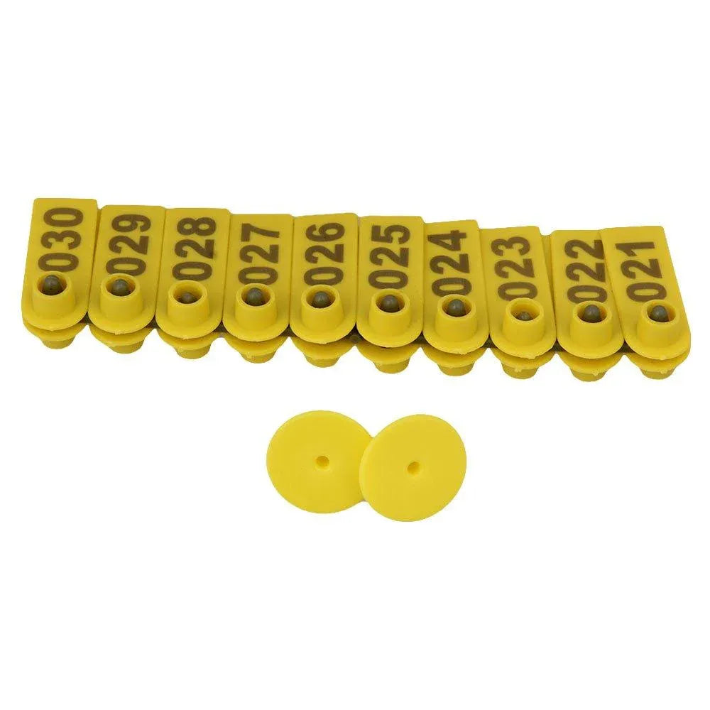 1-100 Cattle Number Ear Tag 5x2cm Set - Yellow Small Pig Sheep Livestock Label - view 3