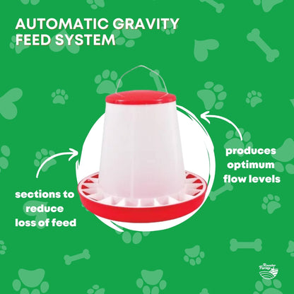 Rooster Farms 3Kg Automatic Chicken Feeder - Poultry Hen Feeding Seed Bucket - view 7