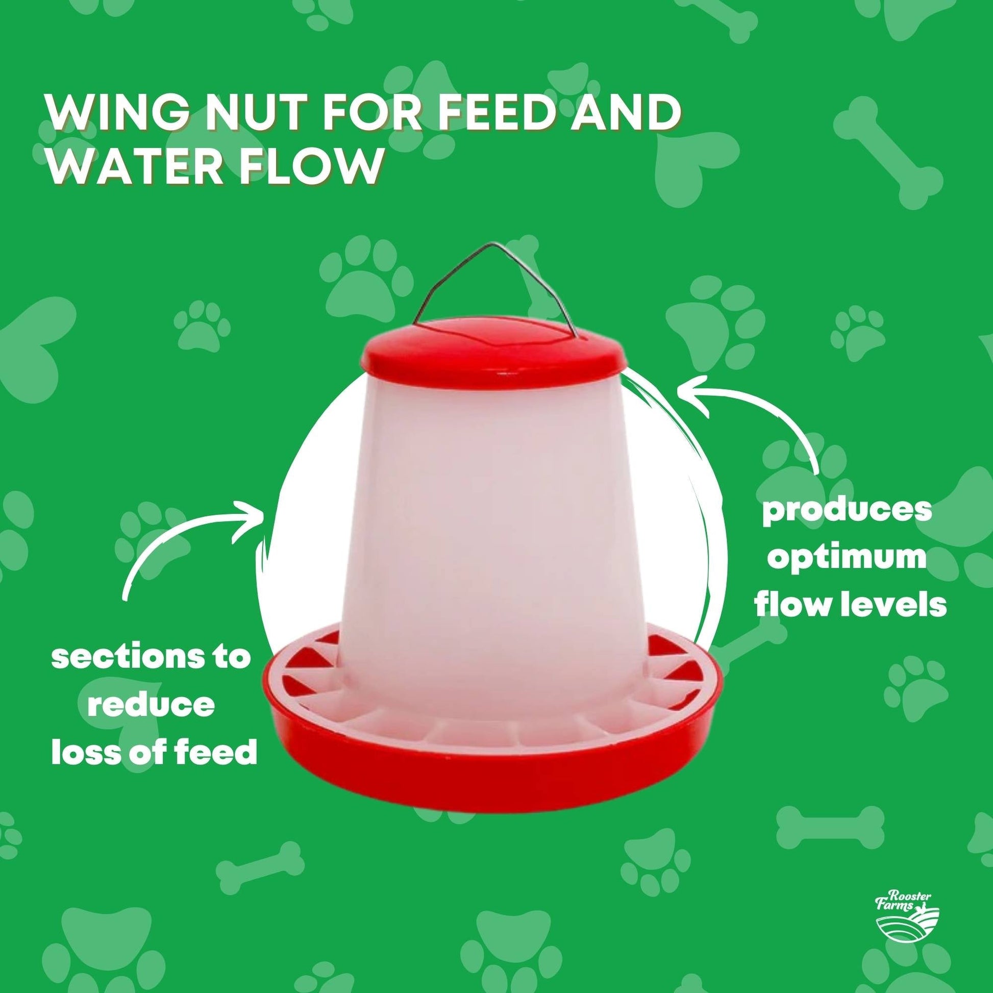 Rooster Farms 9Kg Automatic Chicken Feeder - Poultry Hen Feeding Seed Bucket - view 6