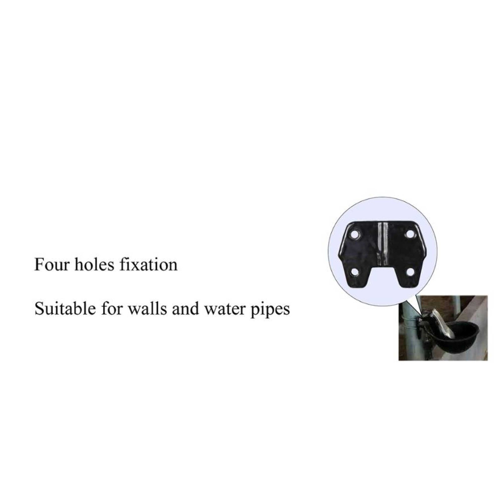 25cm Cattle Drinking Bowl - Iron Cast Mounted Automatic Water Cow Horse Trough - view 7