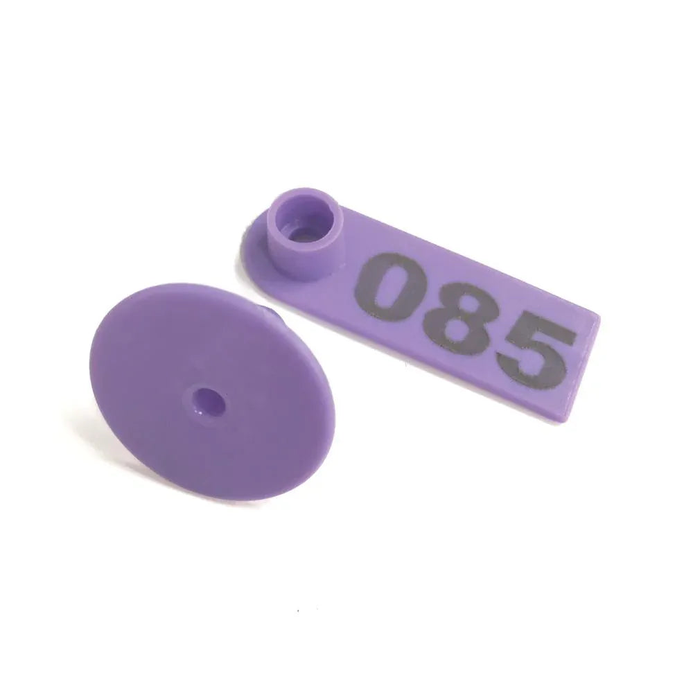 1-100 Cattle Number Ear Tags 5x2cm Purple Cow Sheep Pig Small Livestock Labels - view 2