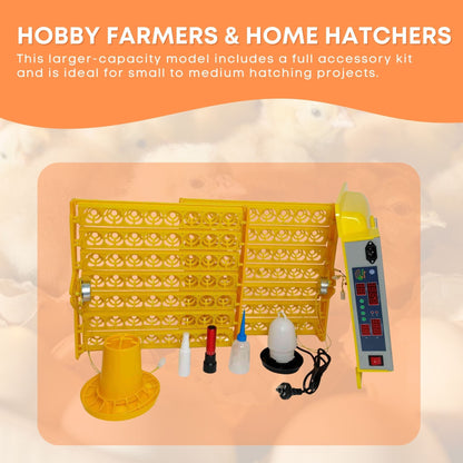 Rooster Farms Electric 112 Egg Incubator + Accessories for Chicken Quail Duck - view 3