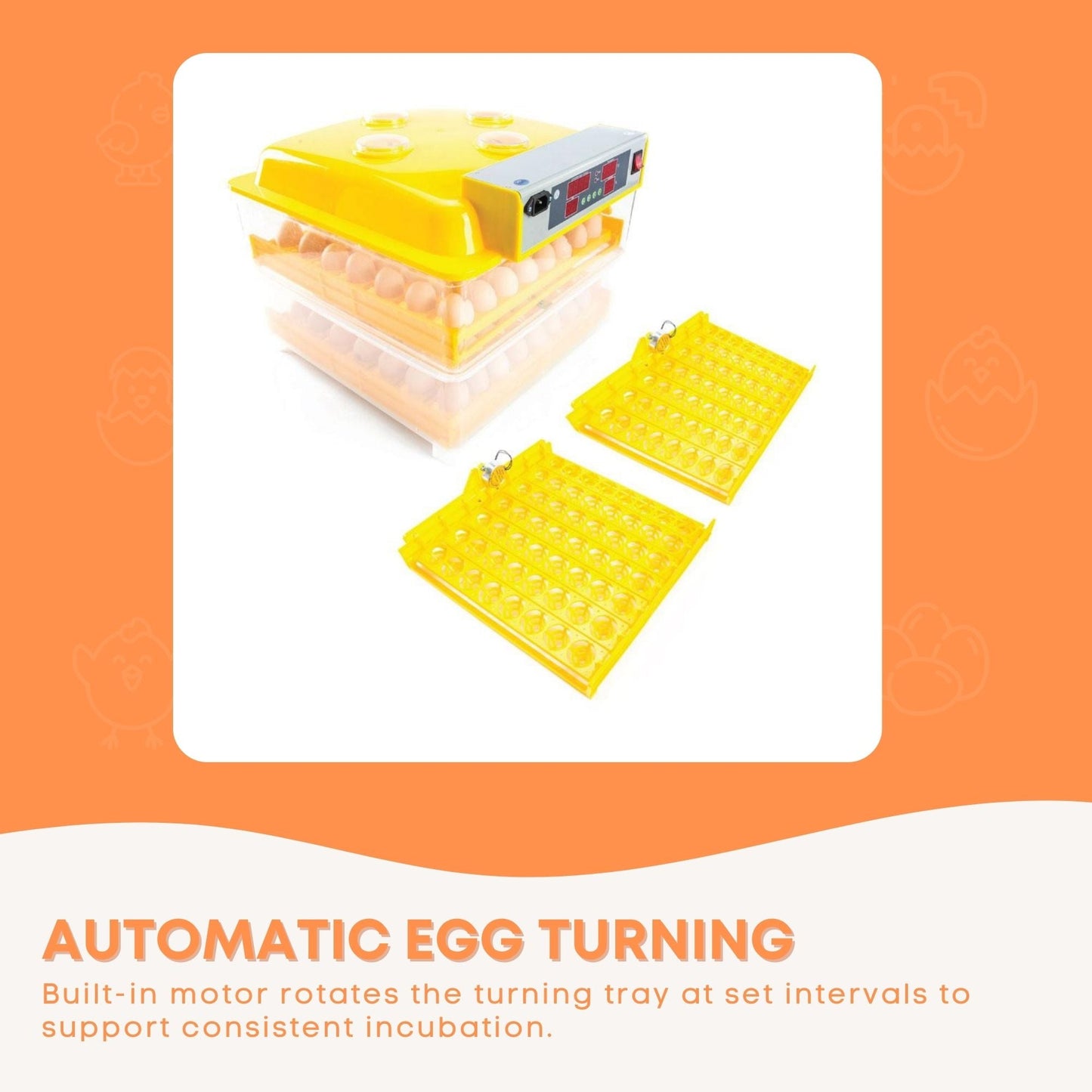 Rooster Farms Electric 112 Egg Incubator + Accessories for Chicken Quail Duck - view 4