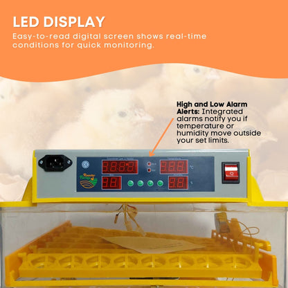 Rooster Farms Electric 112 Egg Incubator + Accessories for Chicken Quail Duck - view 5
