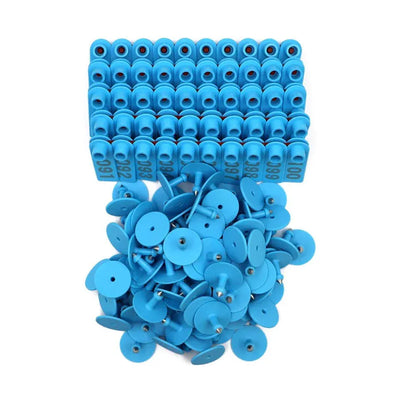 1-100 Cattle Number Ear Tags Set 5x2cm - Blue Small Cow Sheep Pig Livestock Label - view 4