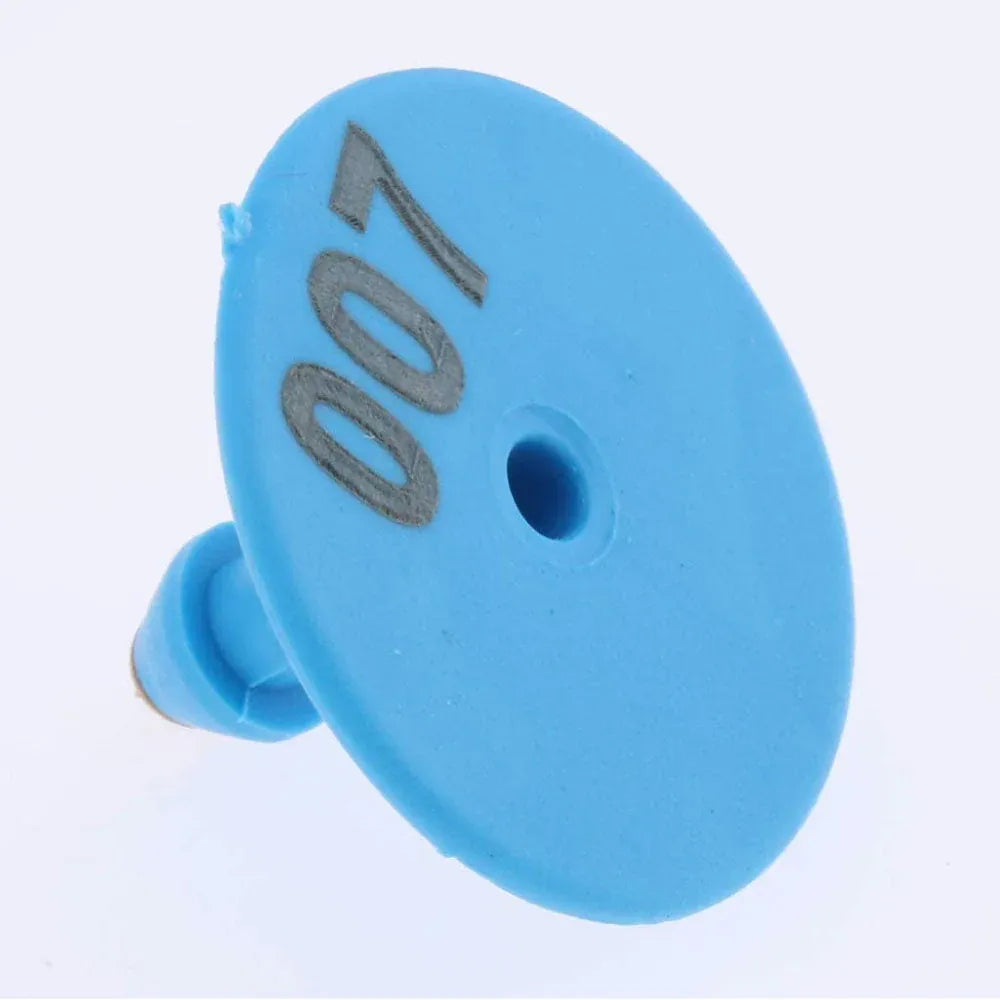 1-100 Cattle Number Ear Tags Set - Round Blue Pig Sheep Goat Livestock Labels - view 4