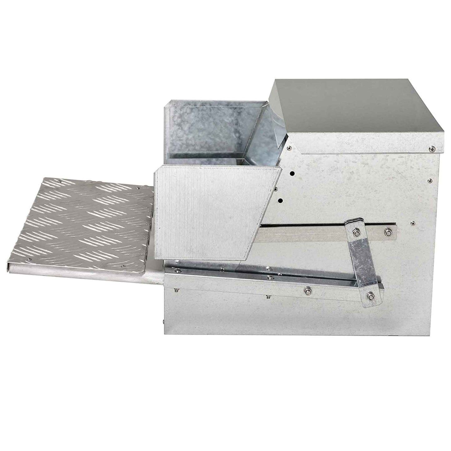 9kg Automatic Chook Chicken Feeder Poultry Auto Treadle Aluminium Metal Feeders - view 2