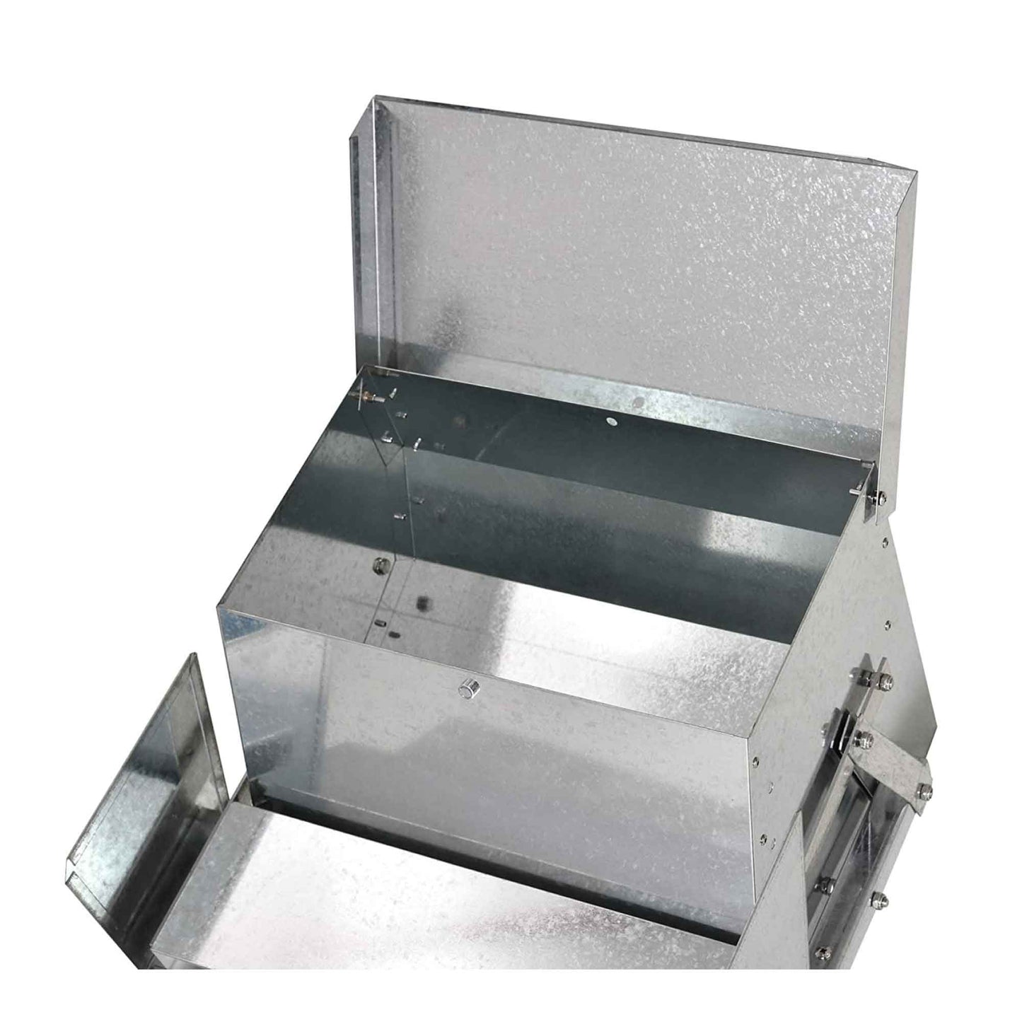 9kg Automatic Chook Chicken Feeder Poultry Auto Treadle Aluminium Metal Feeders - view 3