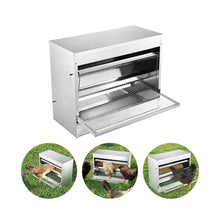 10kg Automatic Chook Chicken Feeder Poultry Auto Treadle Galvanised Metal Coop - view 2