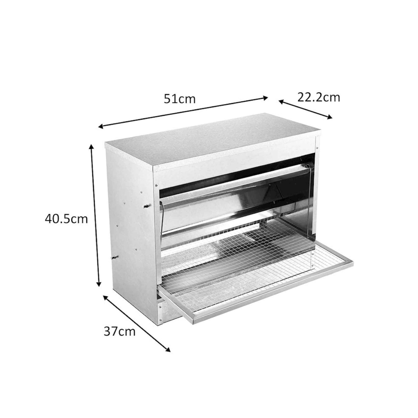 10kg Automatic Chook Chicken Feeder Poultry Auto Treadle Galvanised Metal Coop - view 5
