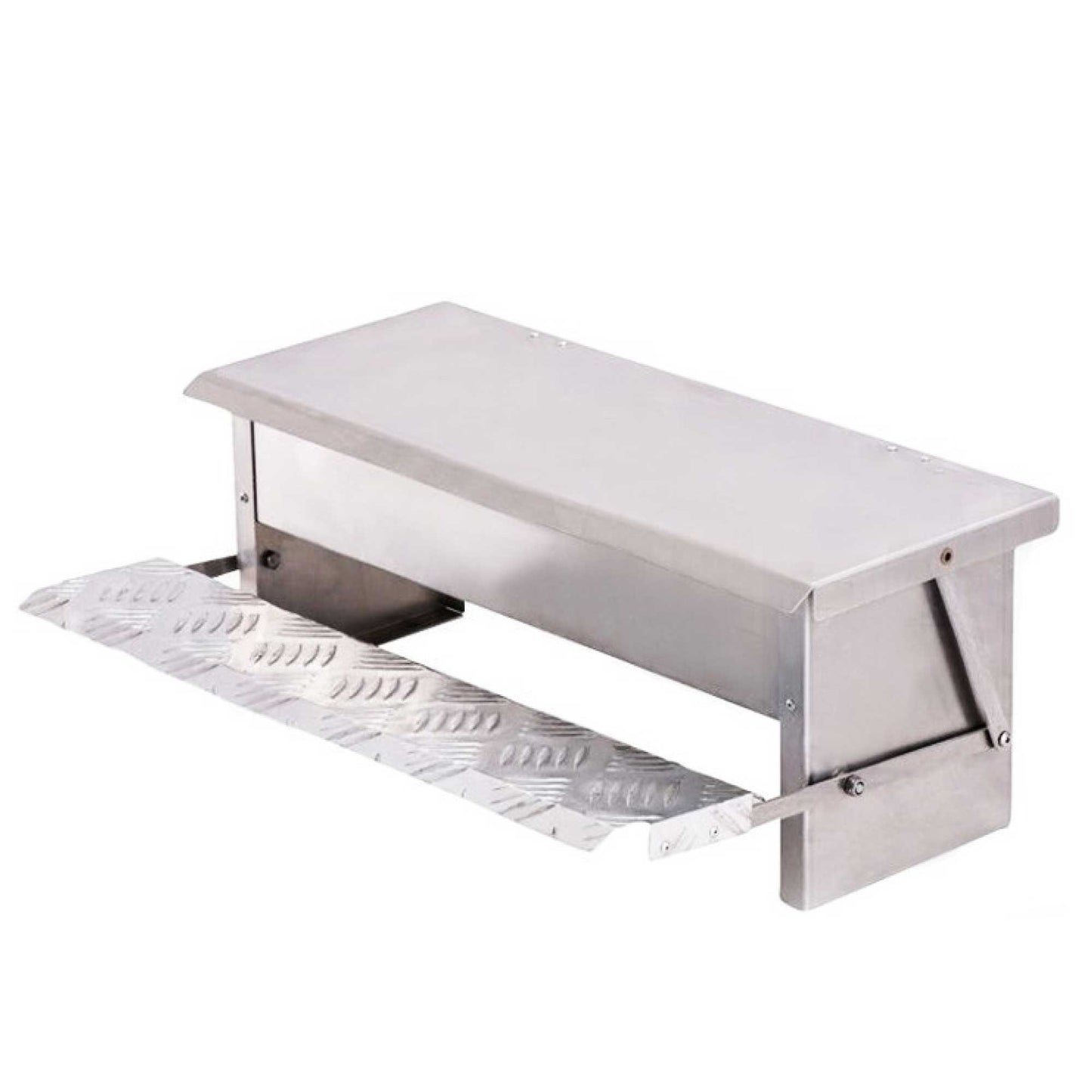 6.5L Automatic Chook Chicken Feeder Poultry Auto Treadle Aluminium Metal Coop - view 2